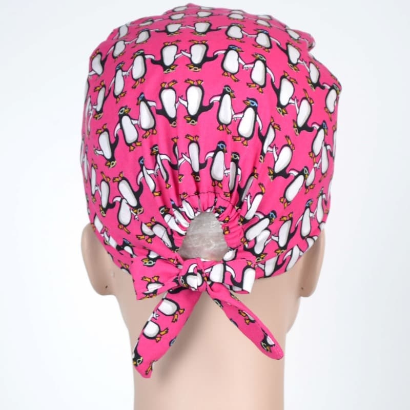 Calot Chirurgical Rose motif pingouins