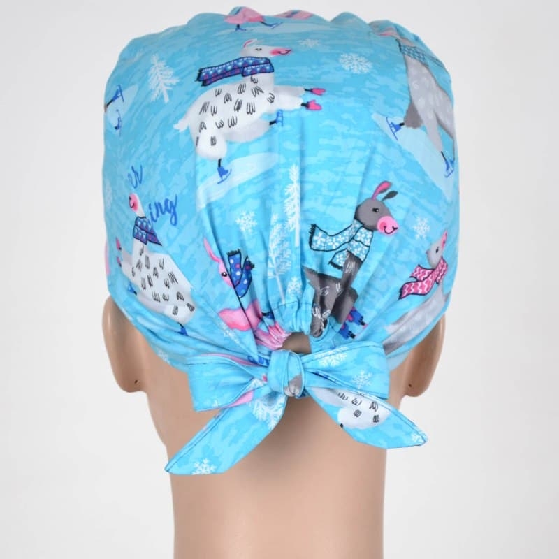 Calot Operatoire Bleu motif lama dansant