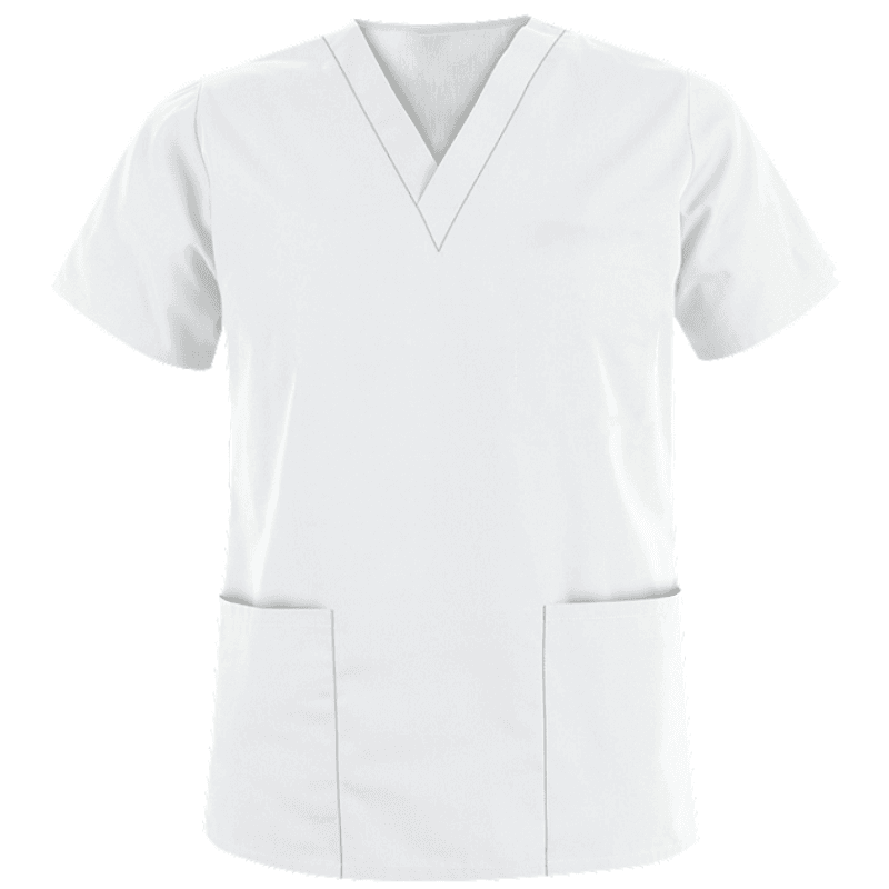 Blouse De Travail Femme SIGGI Katia - 100% Coton, Blanc, Manches Longues - Neuf Avec Étiquettes