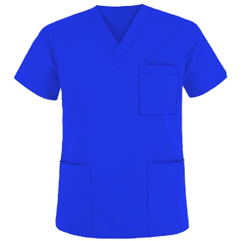Blouse Médicale Femme 2025 - Top Infirmière Manches Courtes Col V Avec Poches