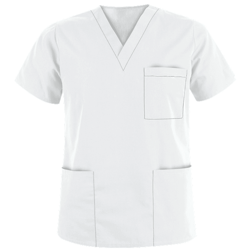 Blouse Blanche Chimie Agroalimentaire Mixte Premium - Manches Longues Élastiquées, Qualité Supérieure